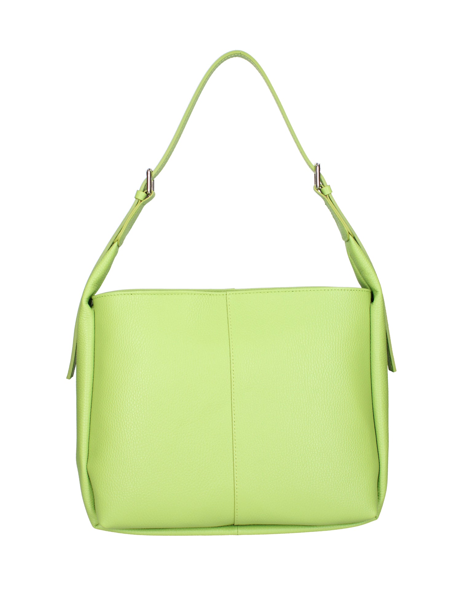 Borsa a spalla da donna Misto pelle e tessuto 07157-D12 VERDE Roberta Rossi
