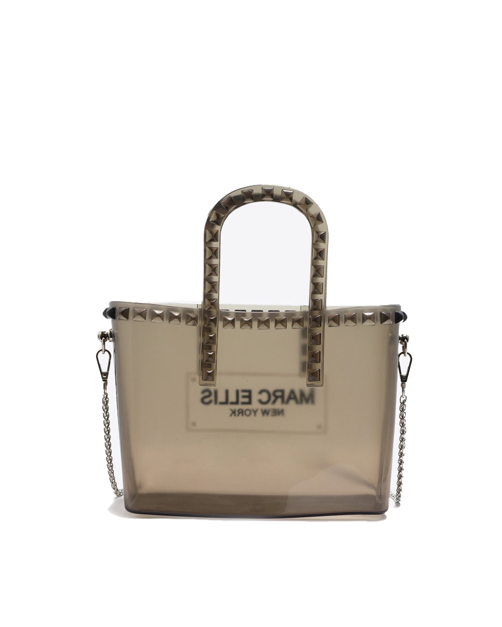 Borsa a mano da donna 100% Pvc FLAT GLAS S-BLACK STRASS Marc Ellis