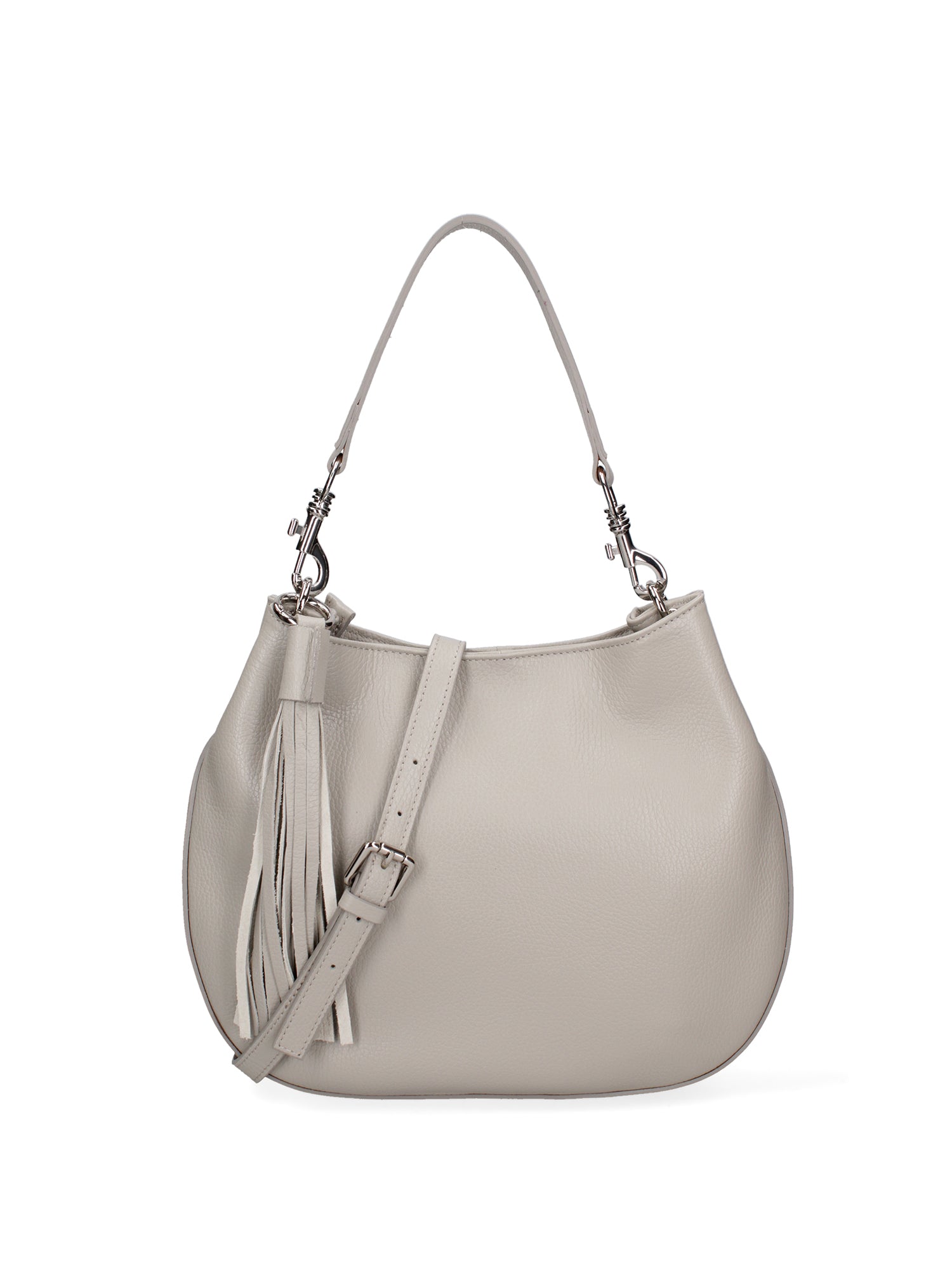 Borsa a spalla da donna Vera pelle 07316-D86 GRIGIO PERLA Roberta Rossi