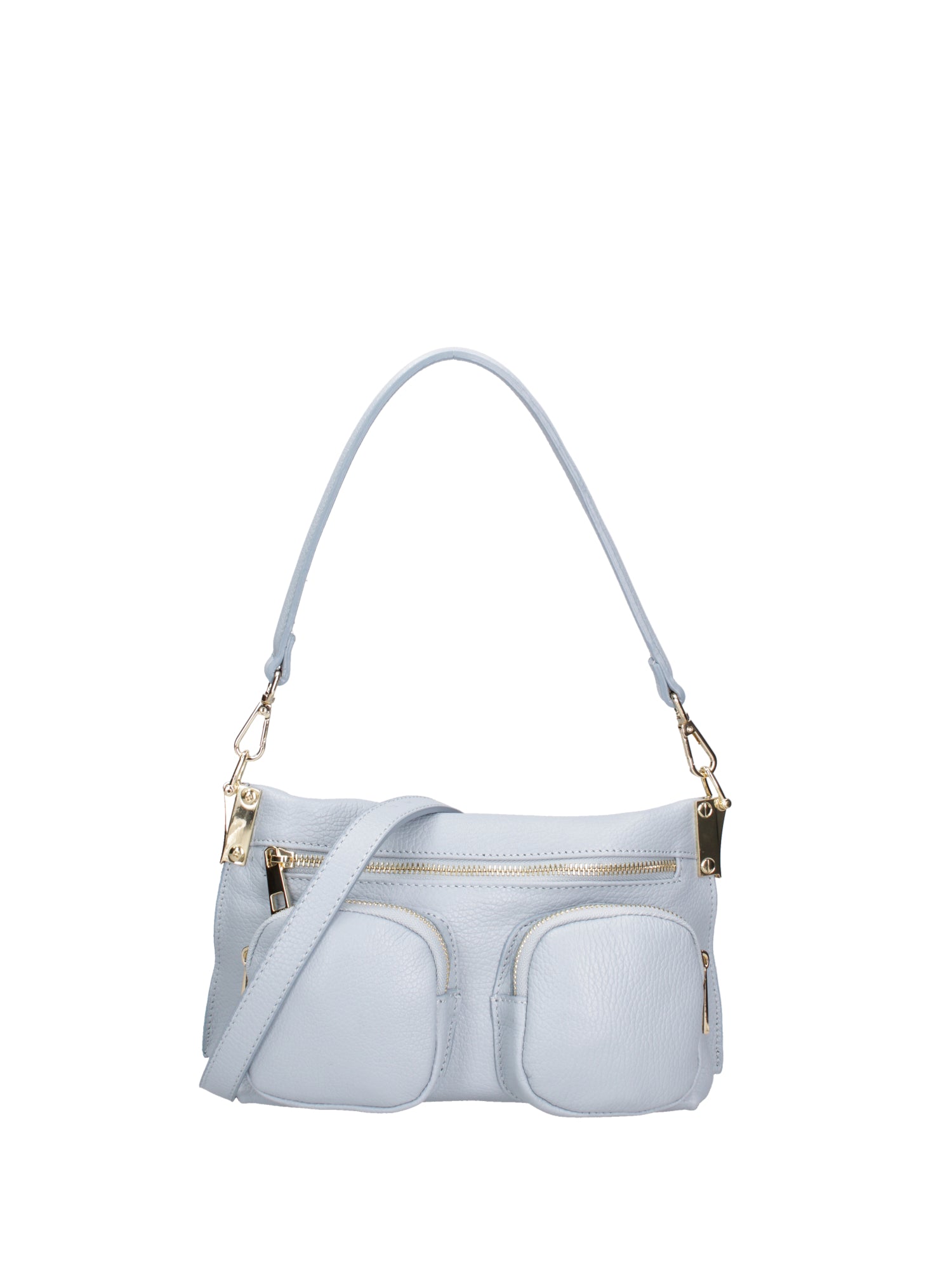 Borsa a spalla da donna Vera pelle 07147-D92 CELESTE Roberta Rossi