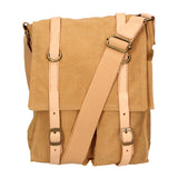 Milena Borsa a tracolla unisex Canvas e vera pelle ZG3009-CUOIO COGNAC Gave Lux