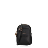 Borsa a tracolla donna Ecopelle e zip 601-1-BLACK Diana&co