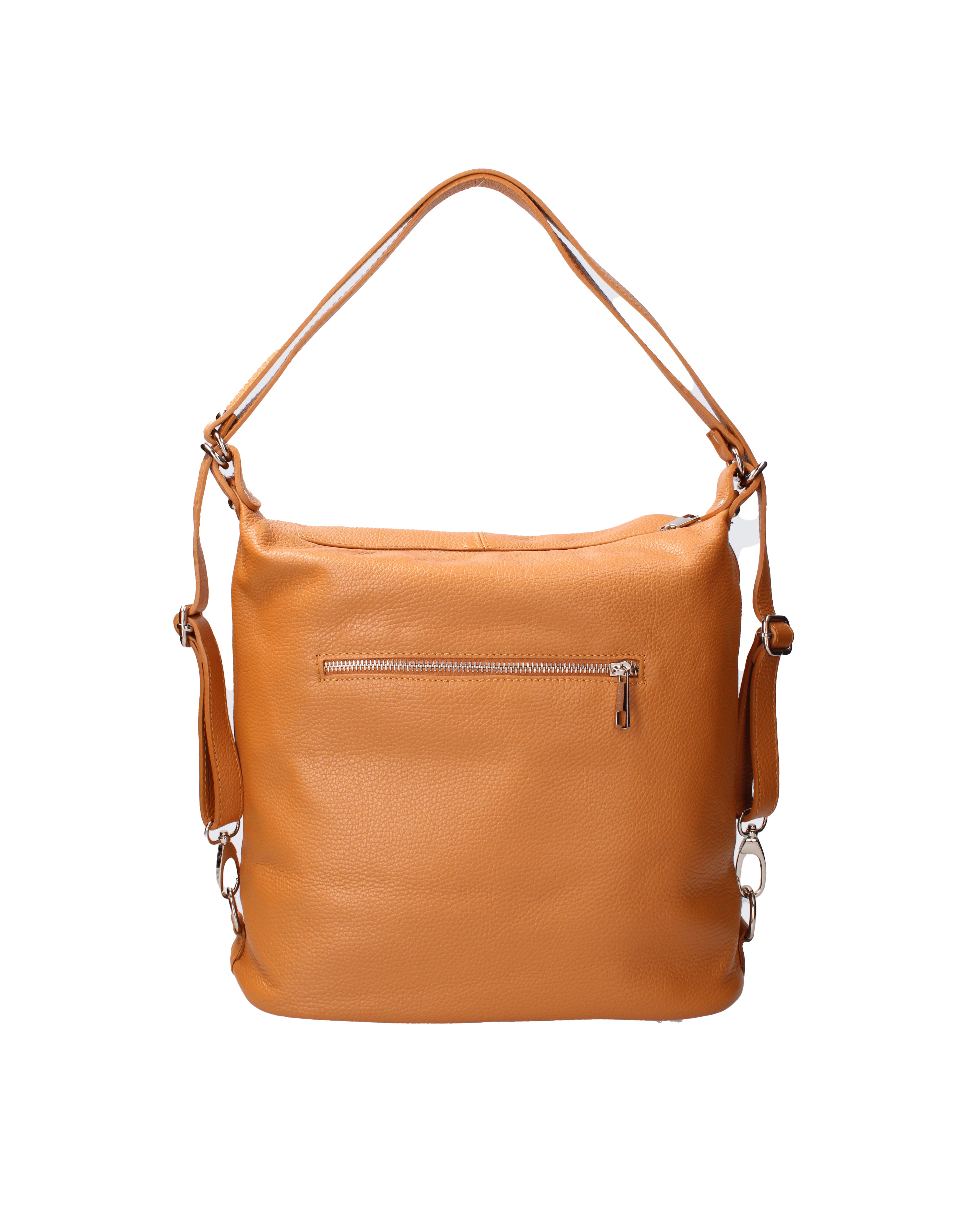 Vera pelle 07135-D44 CUOIO Borsa a spalla convertibile Anjelica Viola Castellani