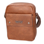 Borsa a tracolla uomo 100% PU Leather PCL3007-BROWN Northampton Polo Club