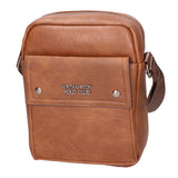 Borsa a tracolla uomo 100% PU Leather PCL3007-BROWN Northampton Polo Club