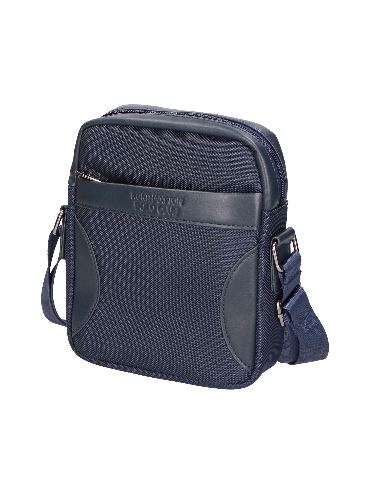 Borsa a tracolla uomo Pelle vegana e nylon PCL3062-BLU Northampton Polo Club