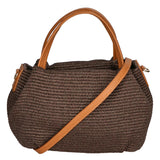 Allegra Borsa a mano da donna Pelle e Paglia 05116-572 MORO CUOIO S44 Gave Lux