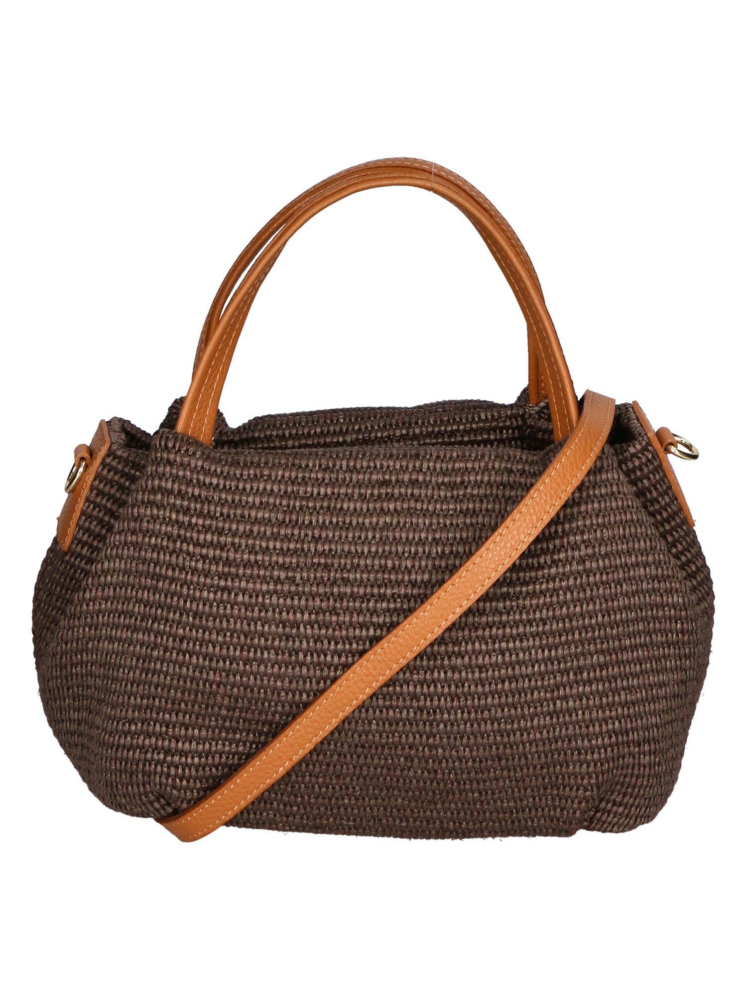 Allegra Borsa a mano da donna Pelle e Paglia 05116-572 MORO CUOIO S44 Gave Lux