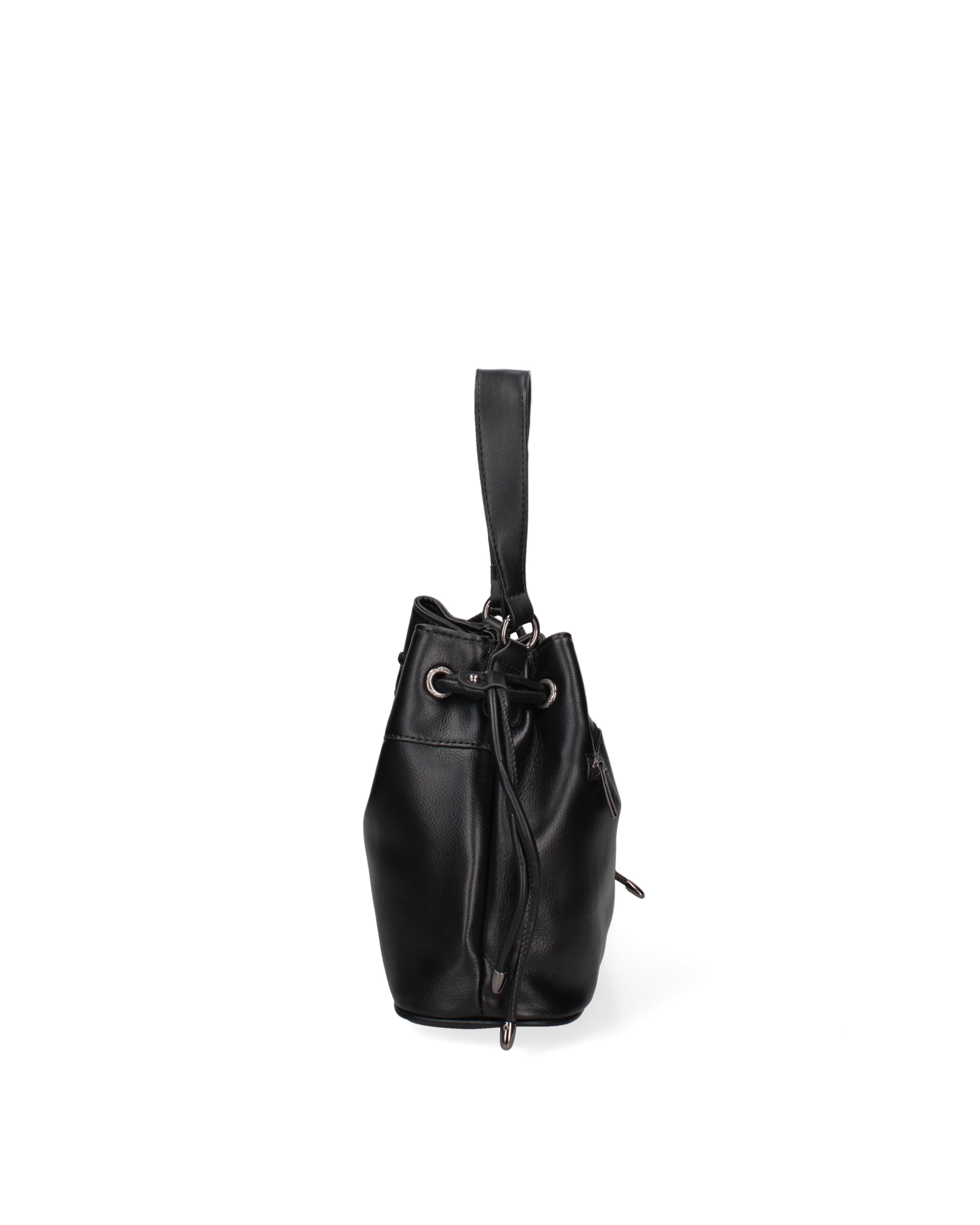 Borsa a secchiello da donna Ecopelle F6714-3-BLACK David Jones