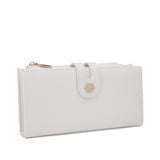 Portafoglio da donna 100% pelle vegana PU 798-3PT-VANILLA Diana&co