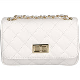 Carolina Borsa a spalla da donna Vera pelle 1073-S01 BIANCO Gave Lux
