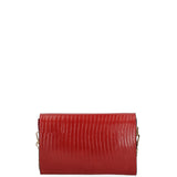 Borsa a tracolla da donna Vera pelle 00734-LU35 PAPAYA Viola Castellani