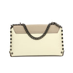 Vera pelle 8641-BEIGE+TAUPE Borsa a tracolla da donna Evanthe Pro Gave Lux