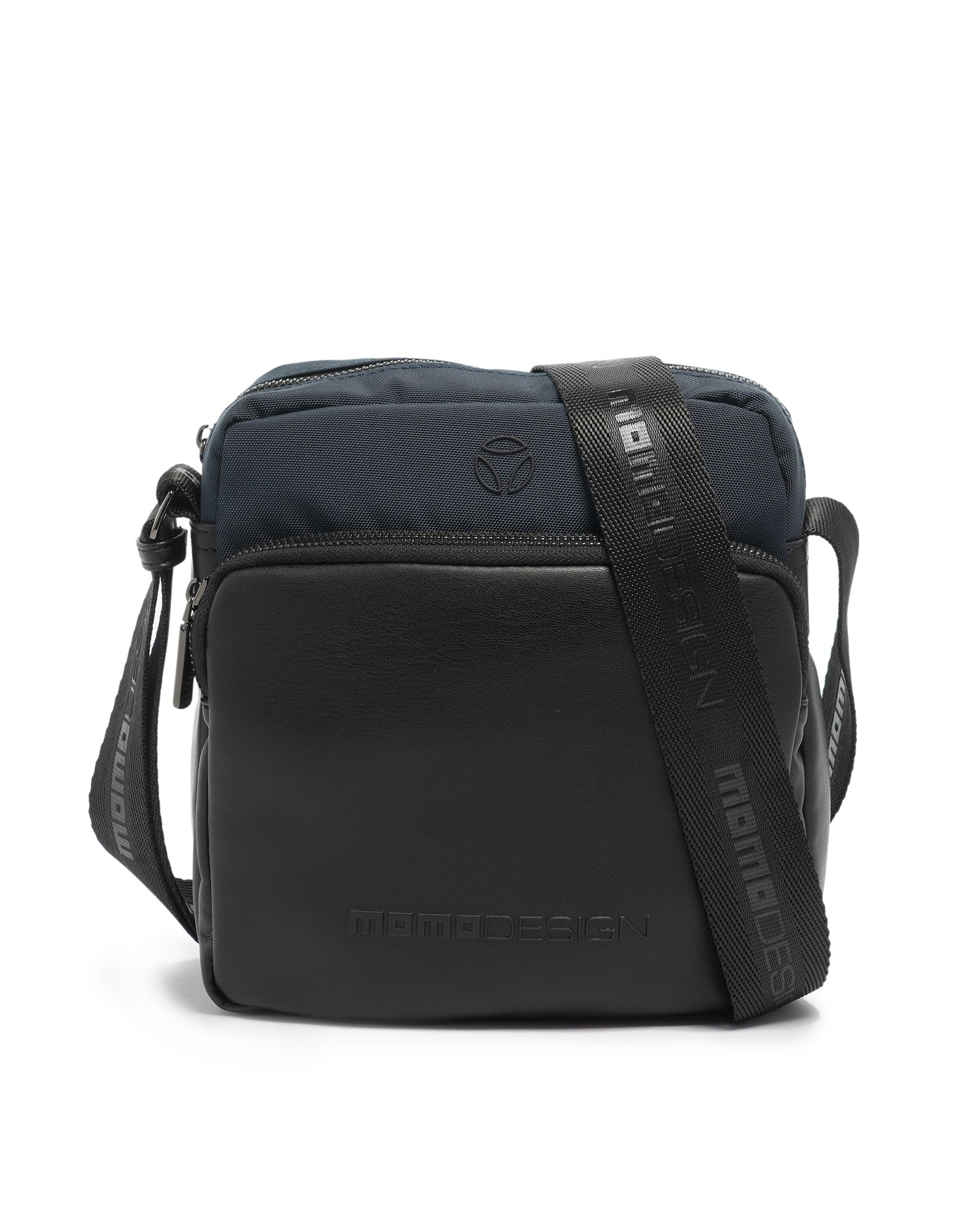 Borsa a tracolla uomo Tessuto e poliestere MO-07CO-BLU + BLACK Momo Design