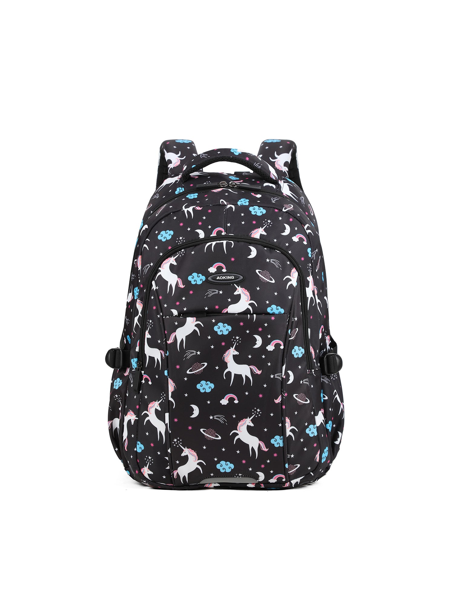XN1253B-BLACK UNICORN Zaino unisex modello Astrale Aoking
