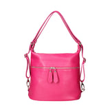 Bianca Borsa a spalla da donna Vera pelle 07136-D02 FUXIA Viola Castellani