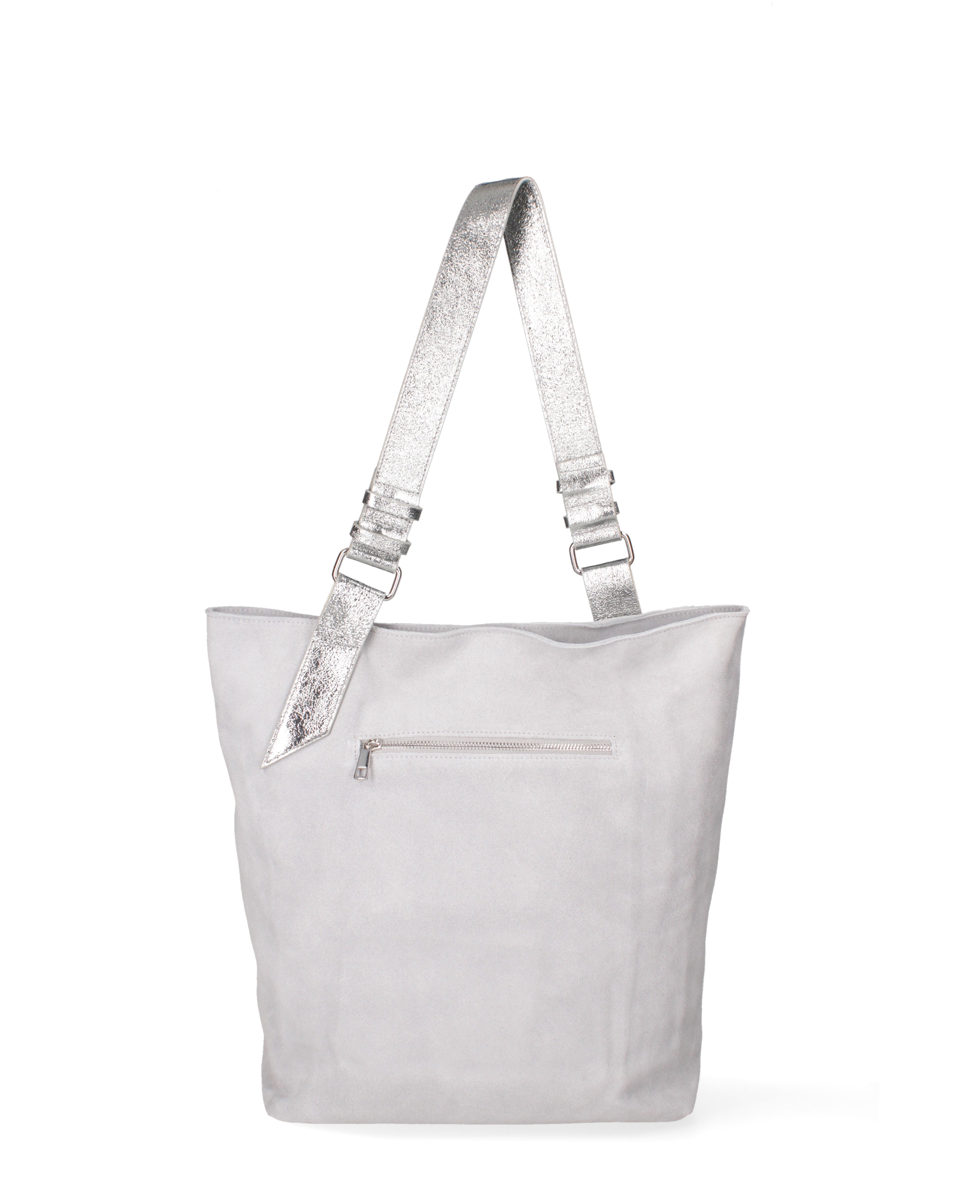 Borsa a spalla da donna Vera pelle 07312-D21 GRIGIO+L020 Roberta Rossi