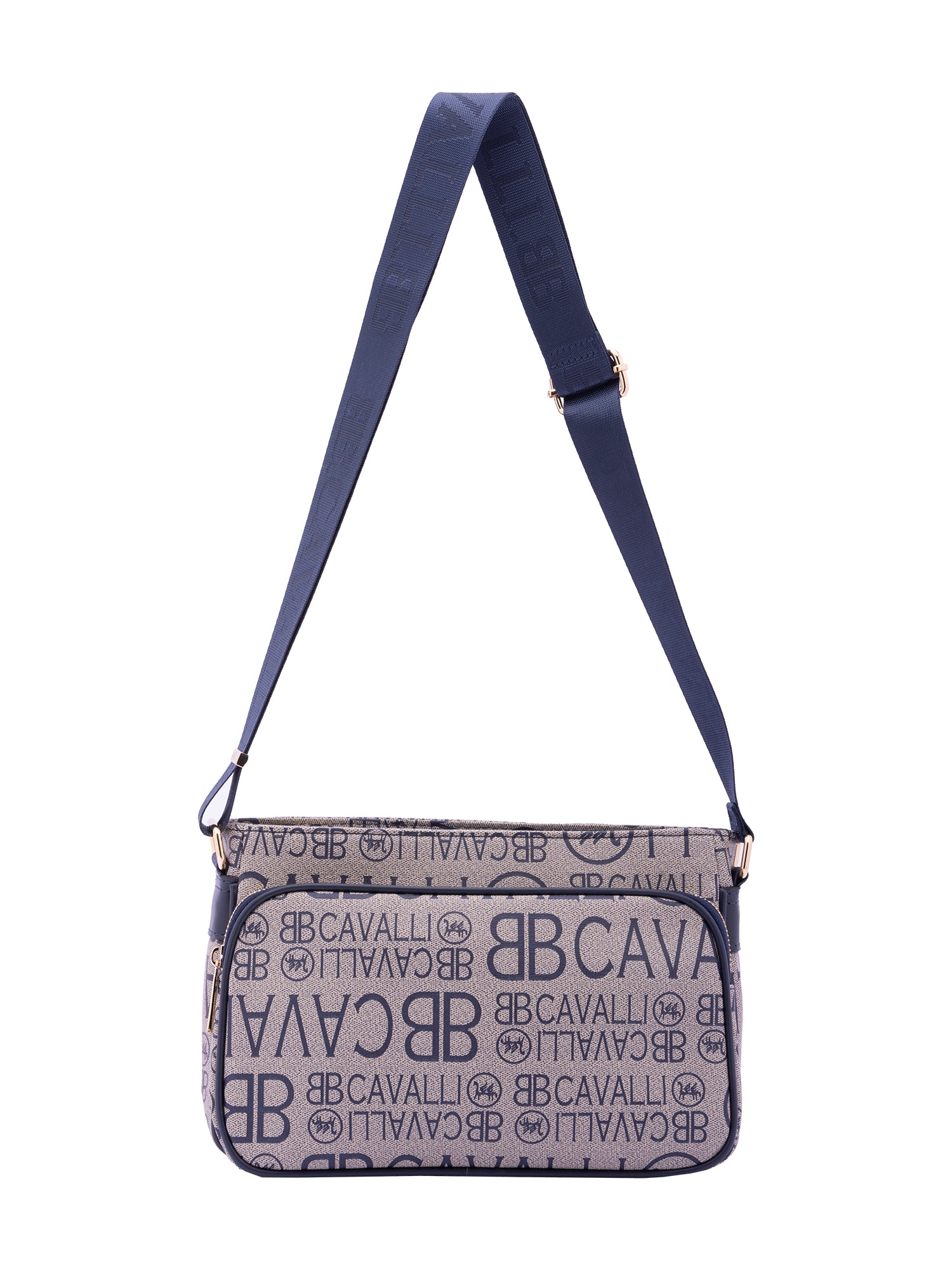 Borsa a tracolla da donna Ecopelle BC1438-BLU B Cavalli