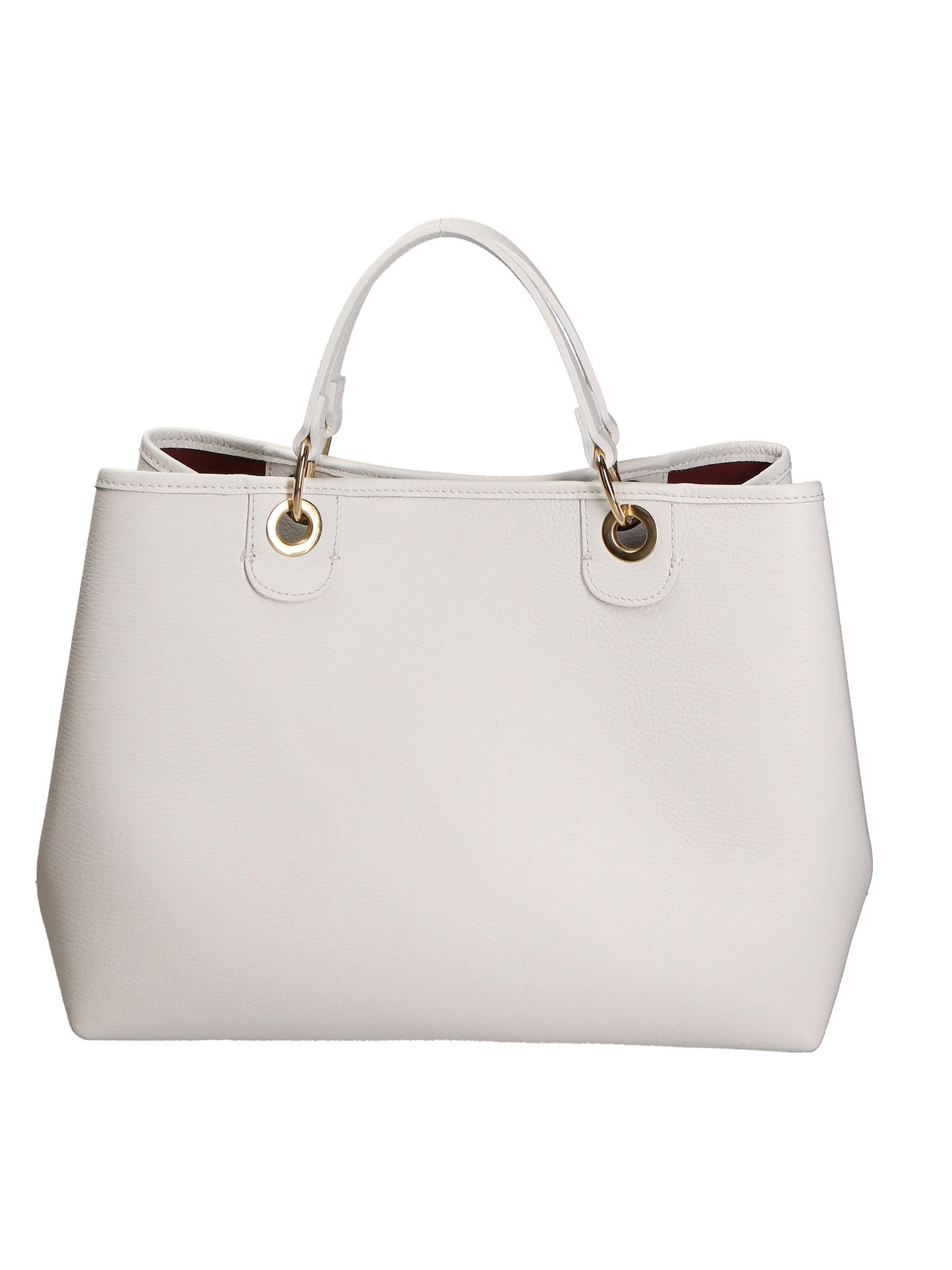Azurite Borsa a mano da donna 100% pelle 06105-BIANCO WHITE Gave Lux
