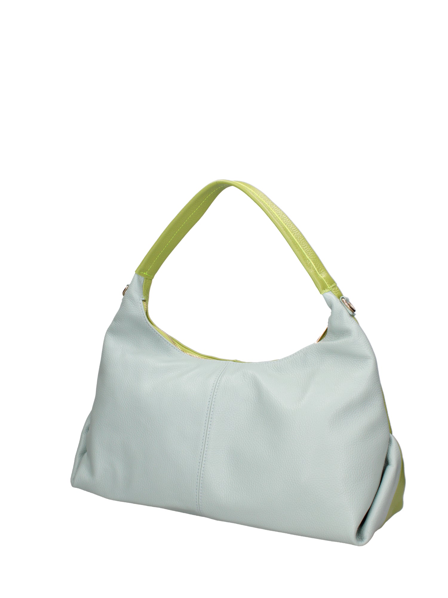 Borsa a spalla da donna Vera pelle 07233-D12 KIWI+D102 CIELO Roberta Rossi