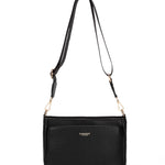 Borsa a spalla da donna 100% pelle vegana PU 703-1PT-BLACK Diana&co