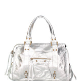 Novara Borsa a spalla da donna Vera pelle 06090 LM-L001 ARGENTO Gave Lux