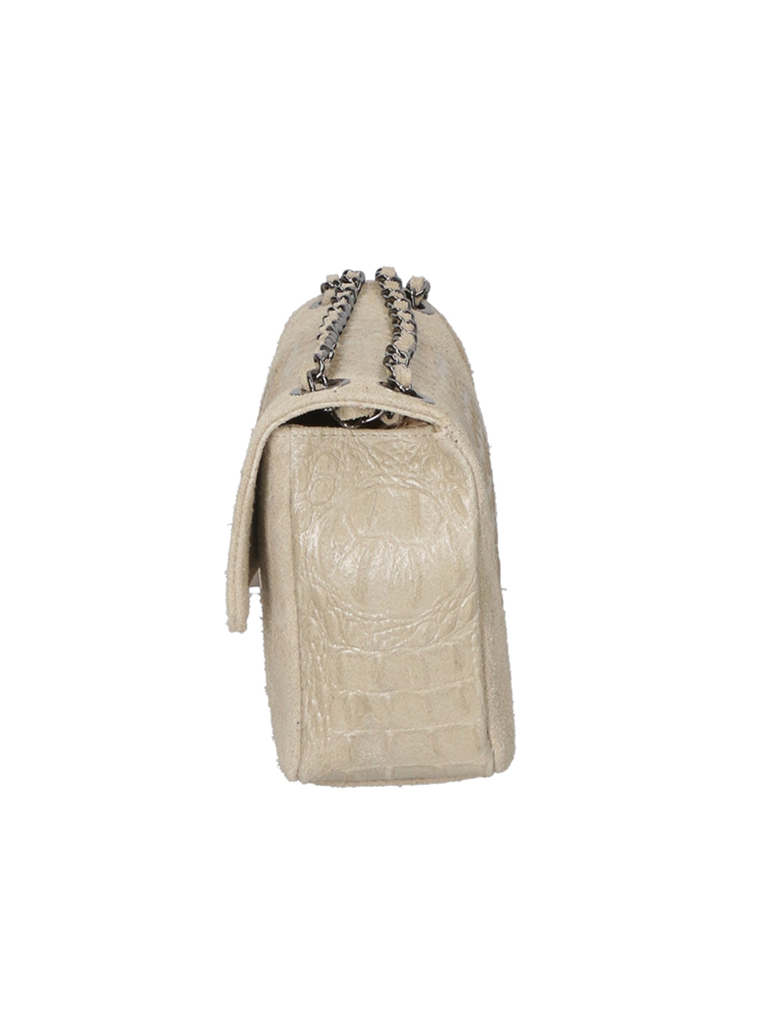 Edvige Borsa a spalla da donna Pelle Croco Stampata 80045-TAUPE Gave Lux