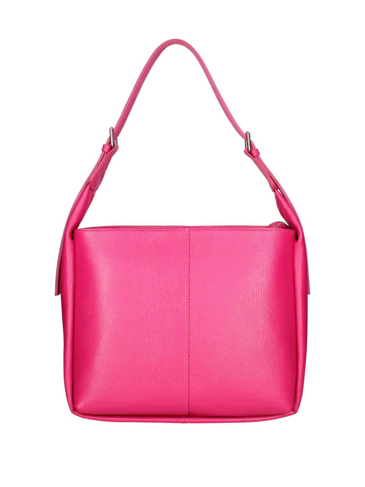 Borsa a spalla da donna Misto pelle e tessuto 07157-D02 FUXIA Roberta Rossi
