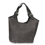Elettra Borsa a mano da donna Vera pelle 80050-GRIGIO Gave Lux