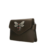 Alethea Borsa a tracolla donna Vera pelle 8801-T.MORO Gave Lux