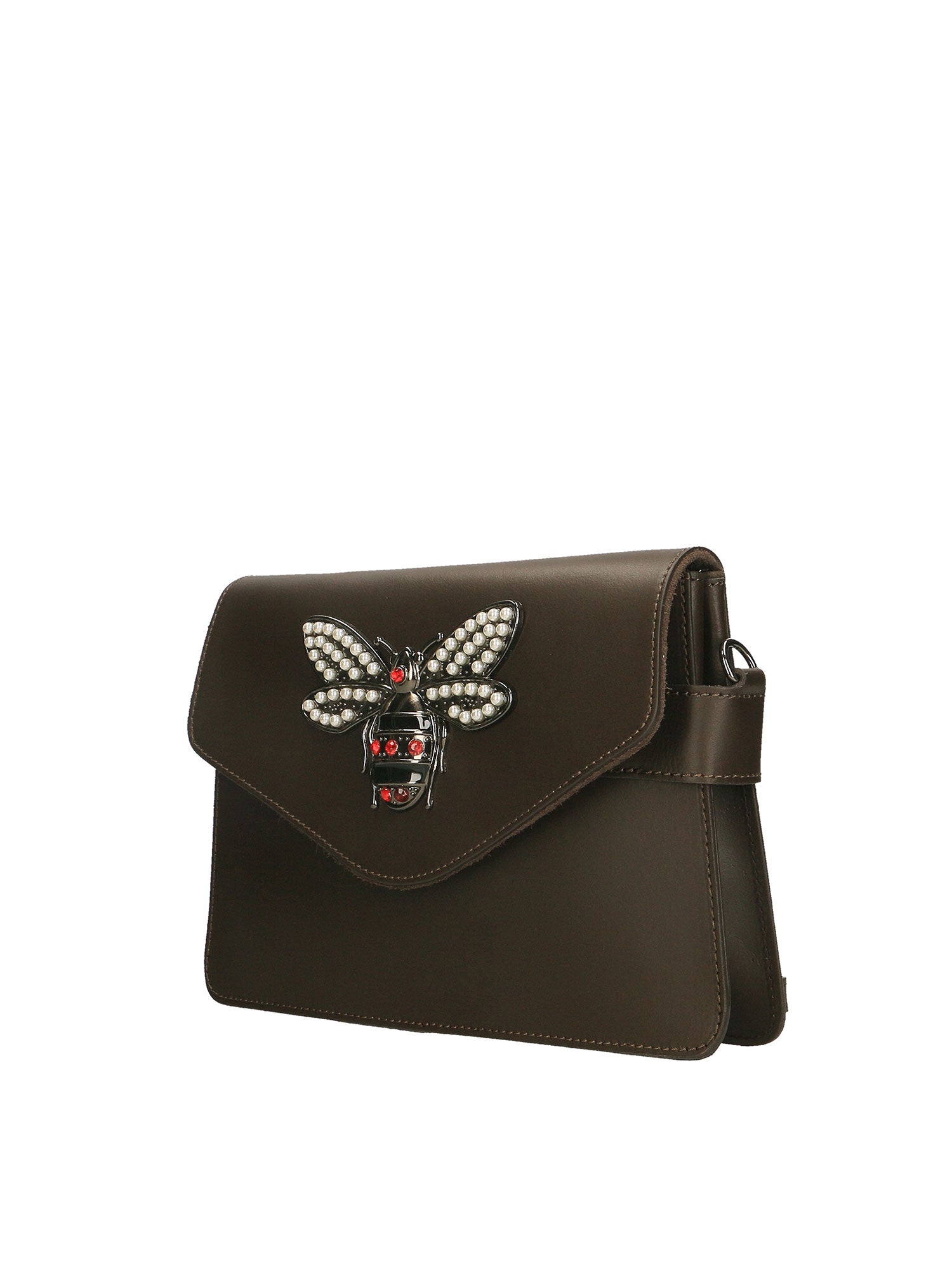 Alethea Borsa a tracolla donna Vera pelle 8801-T.MORO Gave Lux