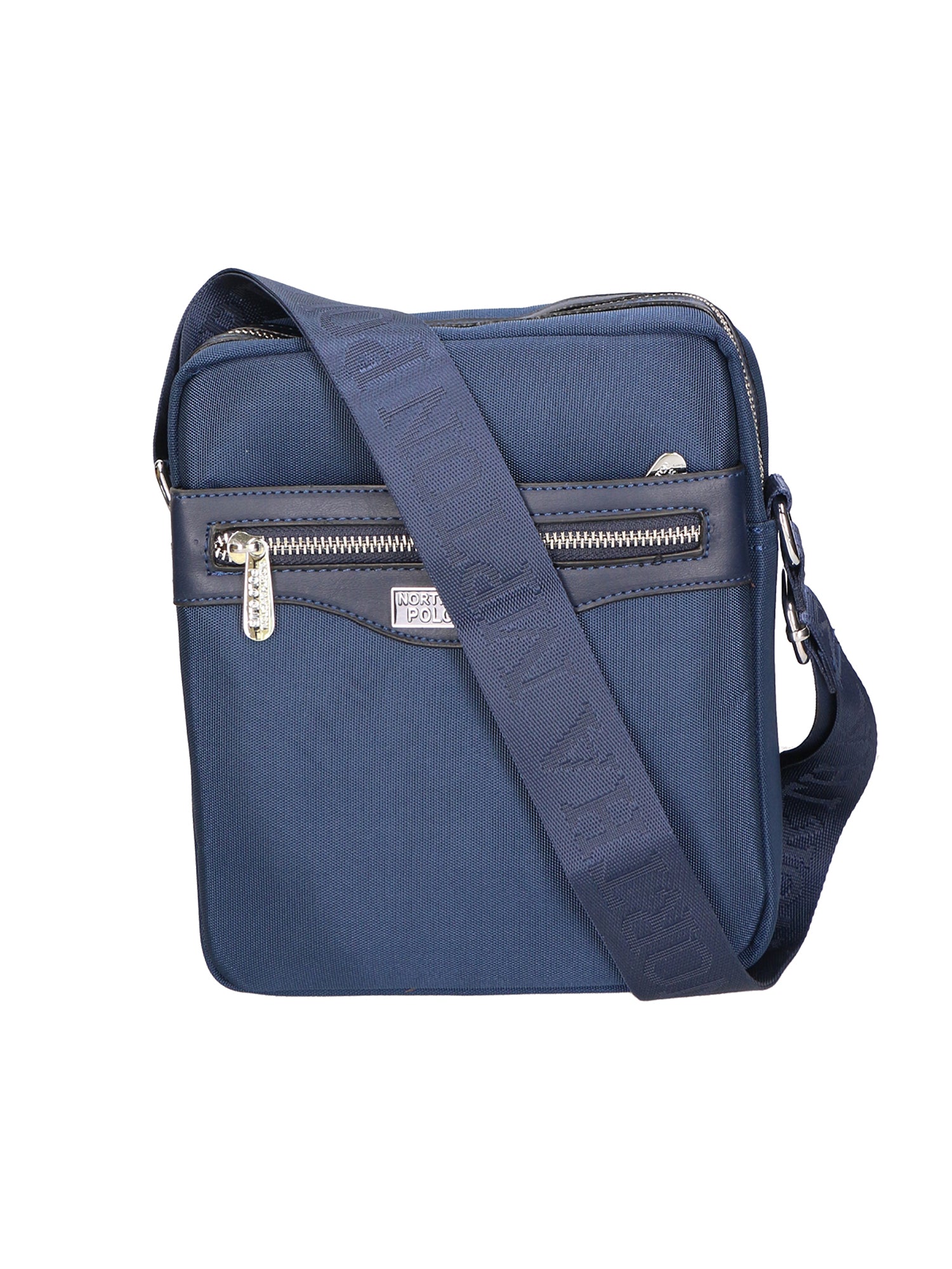 Borsa a tracolla uomo Pelle PU e nylon PCL3071-BLU Northampton Polo Club