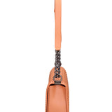 Borsa a mano donna 100% gomma FLAT PENKA M-DARK RUST-SATIN CDF Marc Ellis