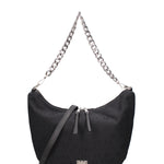 Borsa a spalla da donna 100% vera pelle JR-W-1118-TP-BLACK + SILVER John Richmond