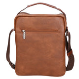 Borsa a tracolla uomo in pelle PU Casual PCL3002-BROWN Northampton Polo Club