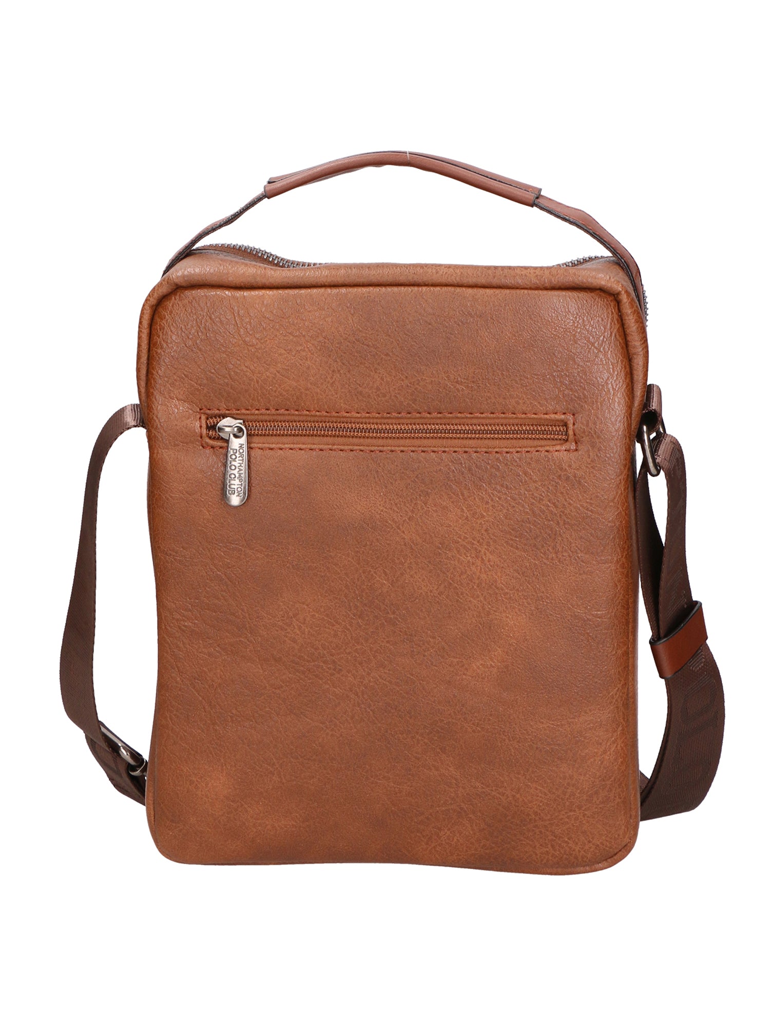 Borsa a tracolla uomo in pelle PU Casual PCL3002-BROWN Northampton Polo Club
