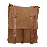 Milena Borsa a tracolla unisex Canvas e vera pelle ZG3009-FANGO TAUPE Gave Lux