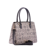 Borsa a mano da donna Ecopelle e poliestere BC1370-NERO BIANCO B Cavalli