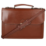 Dafne Borsa da lavoro unisex Vera pelle 7004-MARRONE Gave Lux