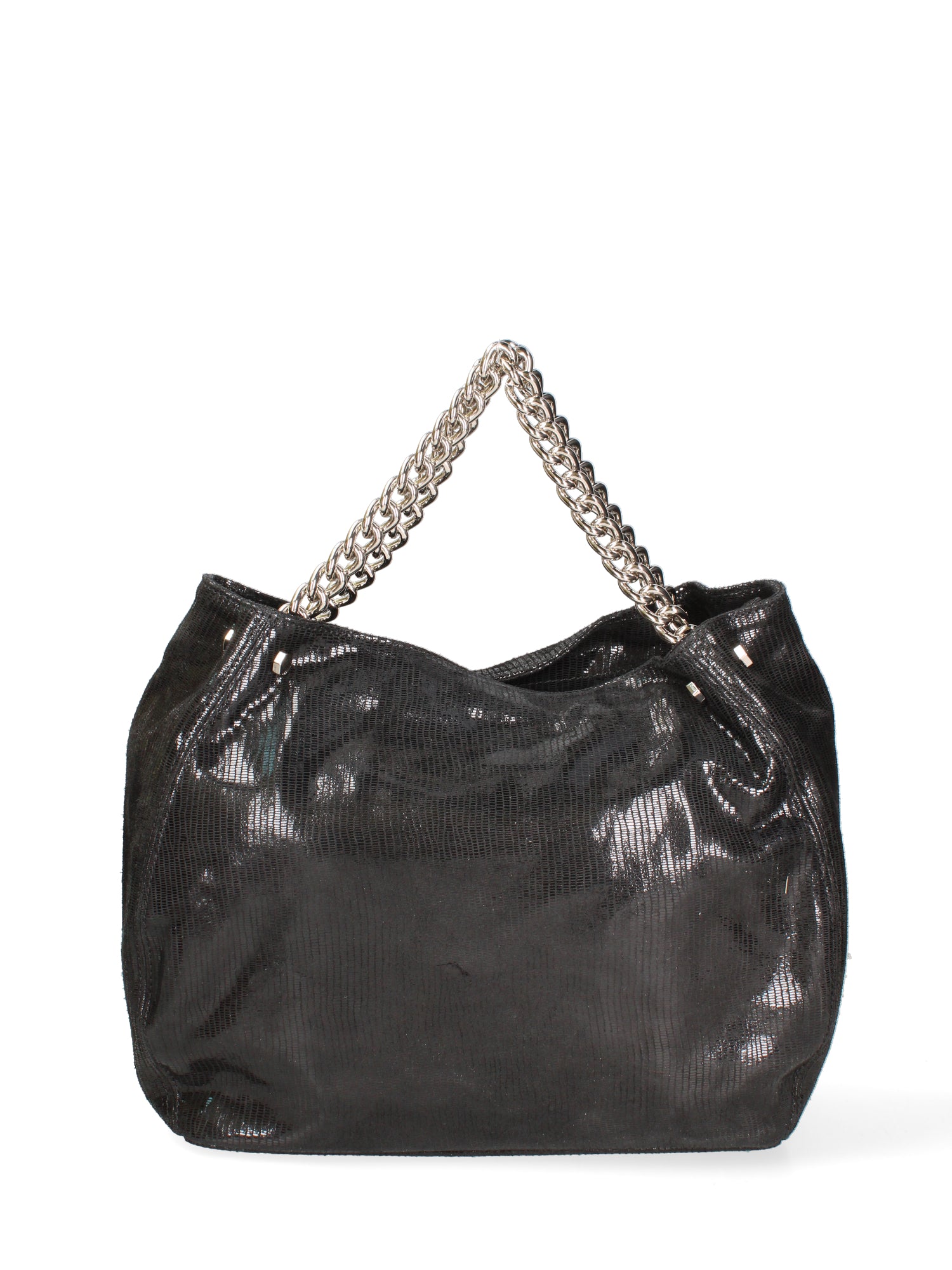 Borsa a spalla da donna Vera pelle e metallo JR-W-1115TJ-BLACK-SILVER John Richmond