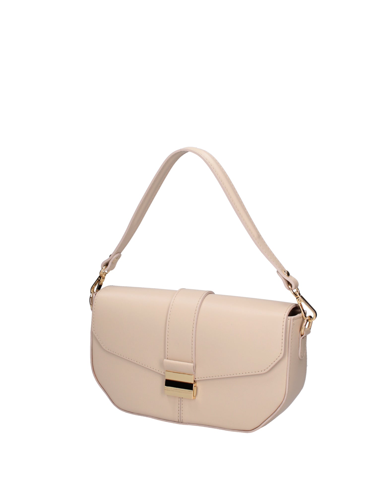 Borsa a spalla da donna Vera pelle 07229-L116 BEIGE Roberta Rossi