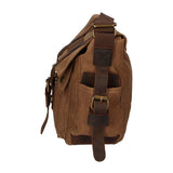 Melania Borsa a spalla unisex Canvas e vera pelle ZG3016-FANGO TAUPE Gave Lux