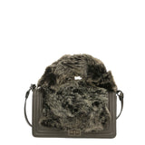 Silvana Pro Borsa a tracolla donna Vera pelle + Calfhair 6599-GRIGIO Gave Lux