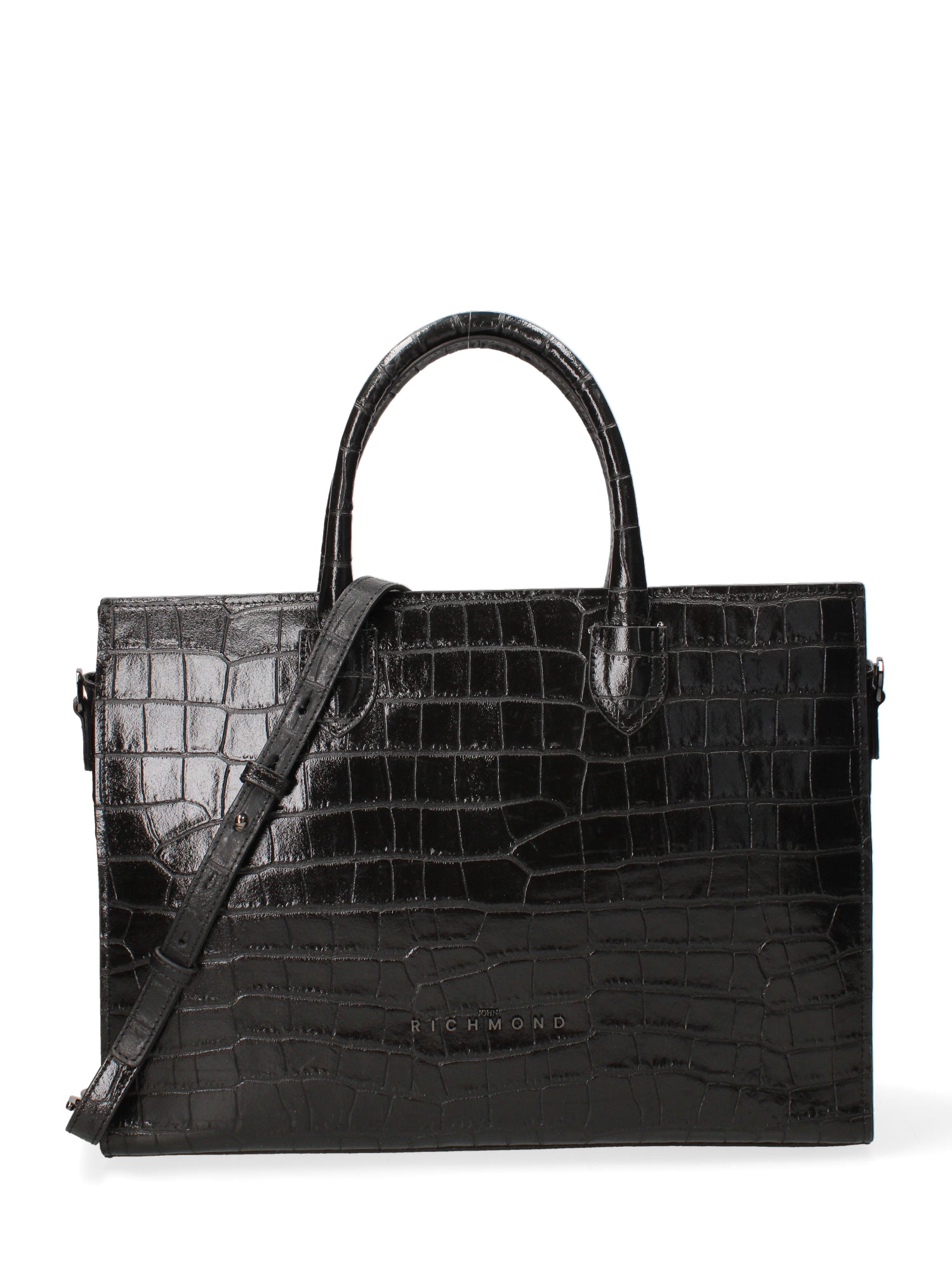 Borsa a mano da donna Vera pelle effetto cocco JR-W-1023-BLACK John Richmond