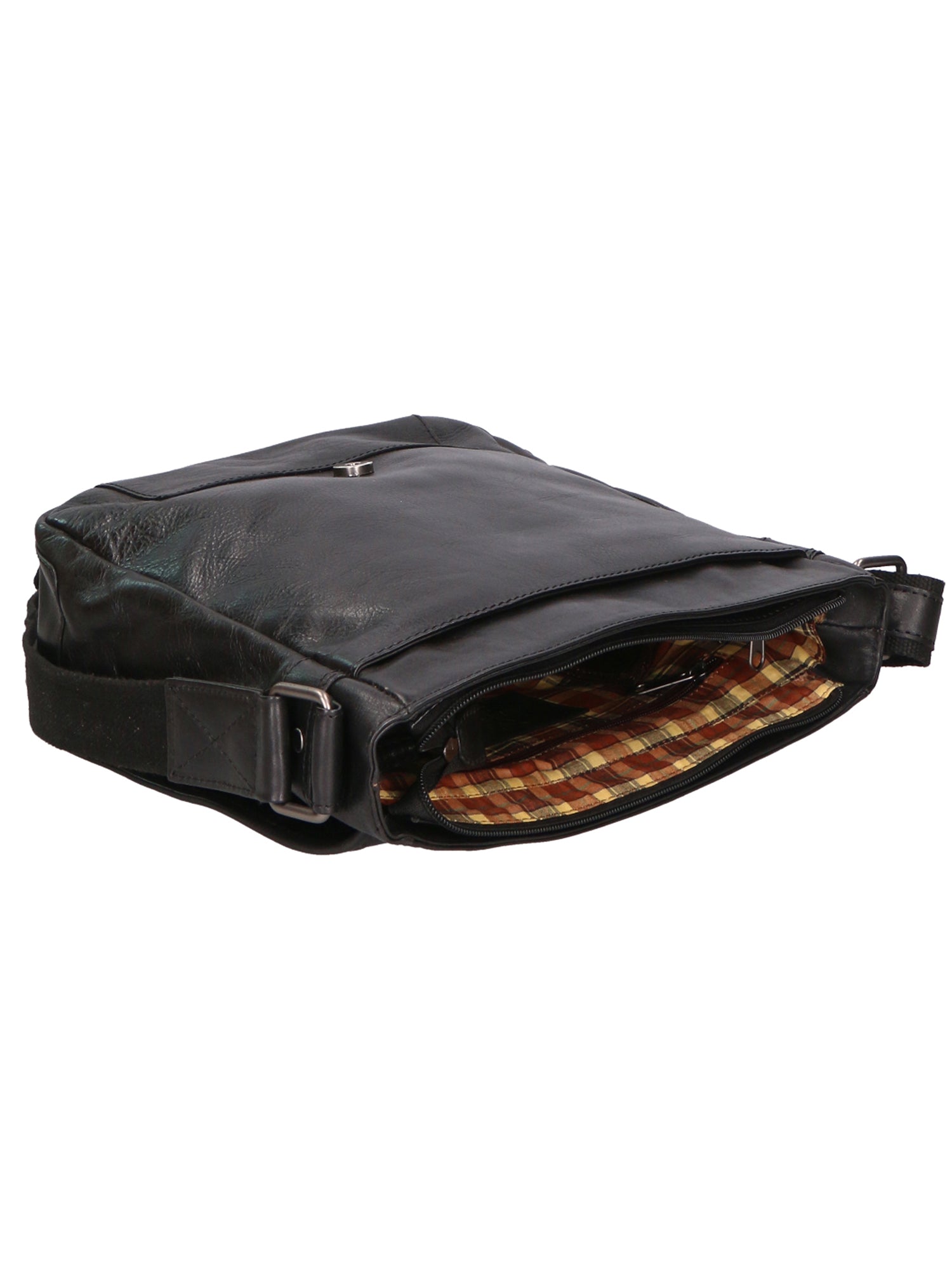 Borsa a tracolla unisex vera pelle 100% pelle SN5861547-BLACK Santini Firenze