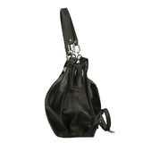 Ereba Borsa a mano da donna Made in Italy 100% pelle 3305-NERO BLACK Gave Lux