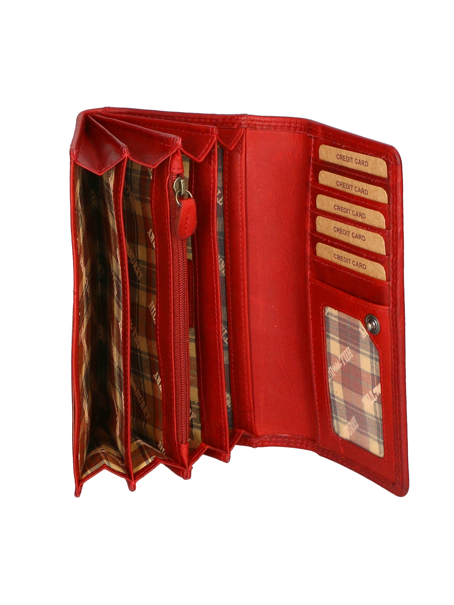 Portafoglio da uomo in vera pelle RFID HILB-V-102-ROSSO Hill Burry