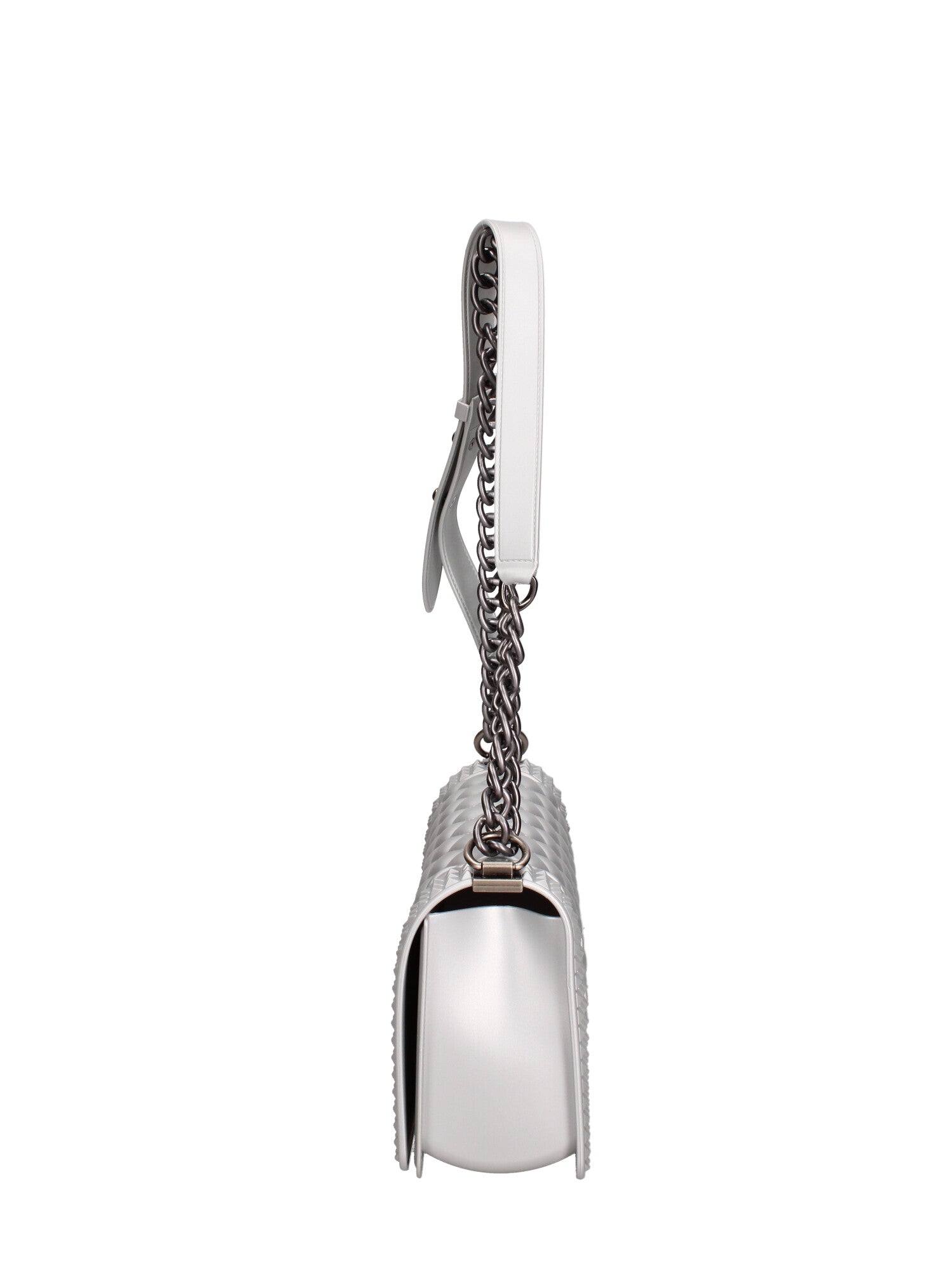 Borsa a mano donna 100% gomma FLAT PENKA M-GLACIER GRAY-SATIN CDF Marc Ellis