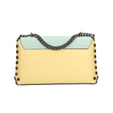 Vera pelle 8641-GIALLO+MARINA Borsa a tracolla da donna Evanthe Pro Gave Lux