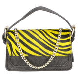 Aleide Borsa a mano da donna Vera pelle 04858-ZEBRA GIALLO Gave Lux